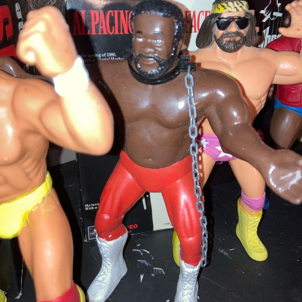 Junkyard dog with chain